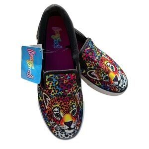 Lisa Frank Multicolor Leopard Print Slip-On Sneakers
